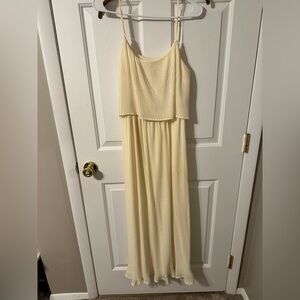 Lauren Conrad yellow pleated dress